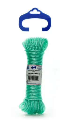 Cuerda plastico GRANETE Ø 5 mm 10 Mt Verde